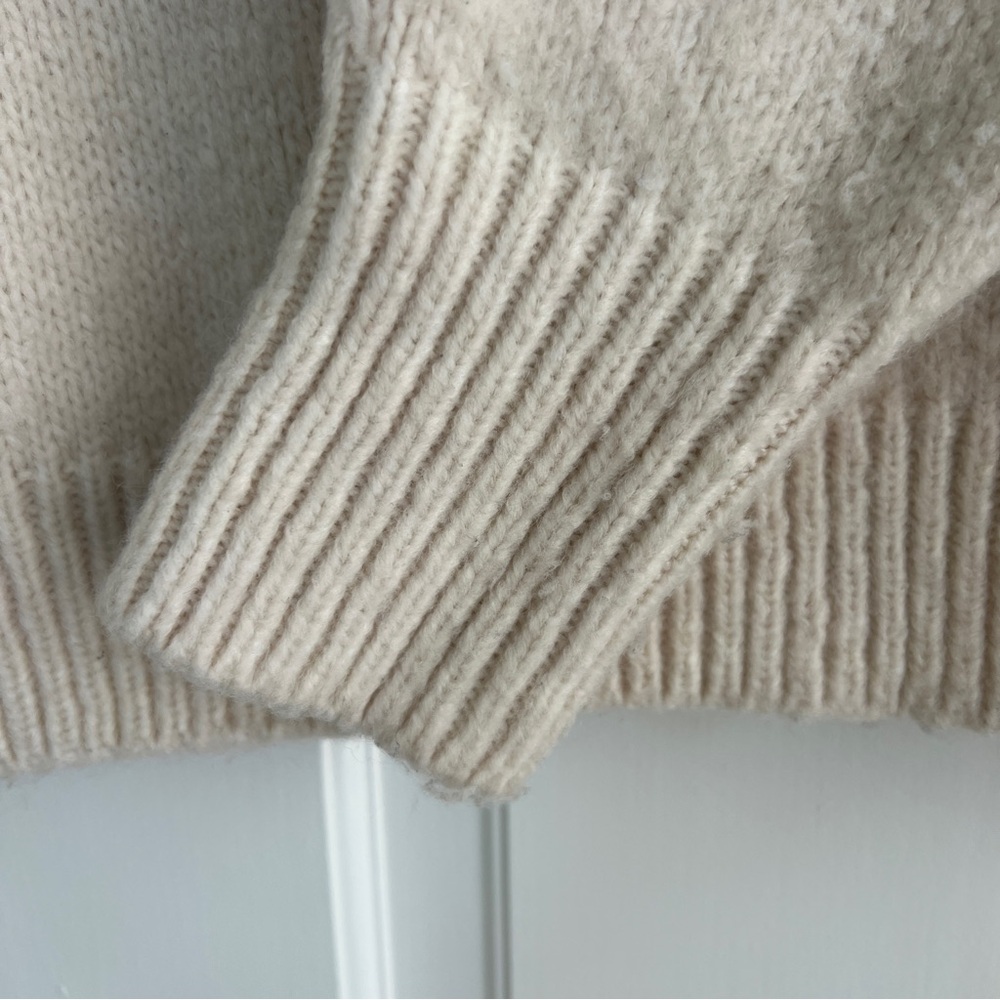 LIKE NEW Zara Cream Sweater with Embellishments - Picture 8 of 8